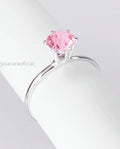 Anel Solitário Pedra Rosa Bebê – Banhado a Ouro ou Prata